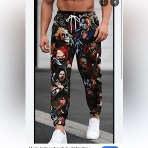 Graphic Horror Print Joggers